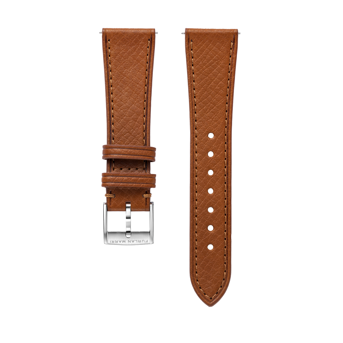 コニャック テクスチャードレザー ストラップ