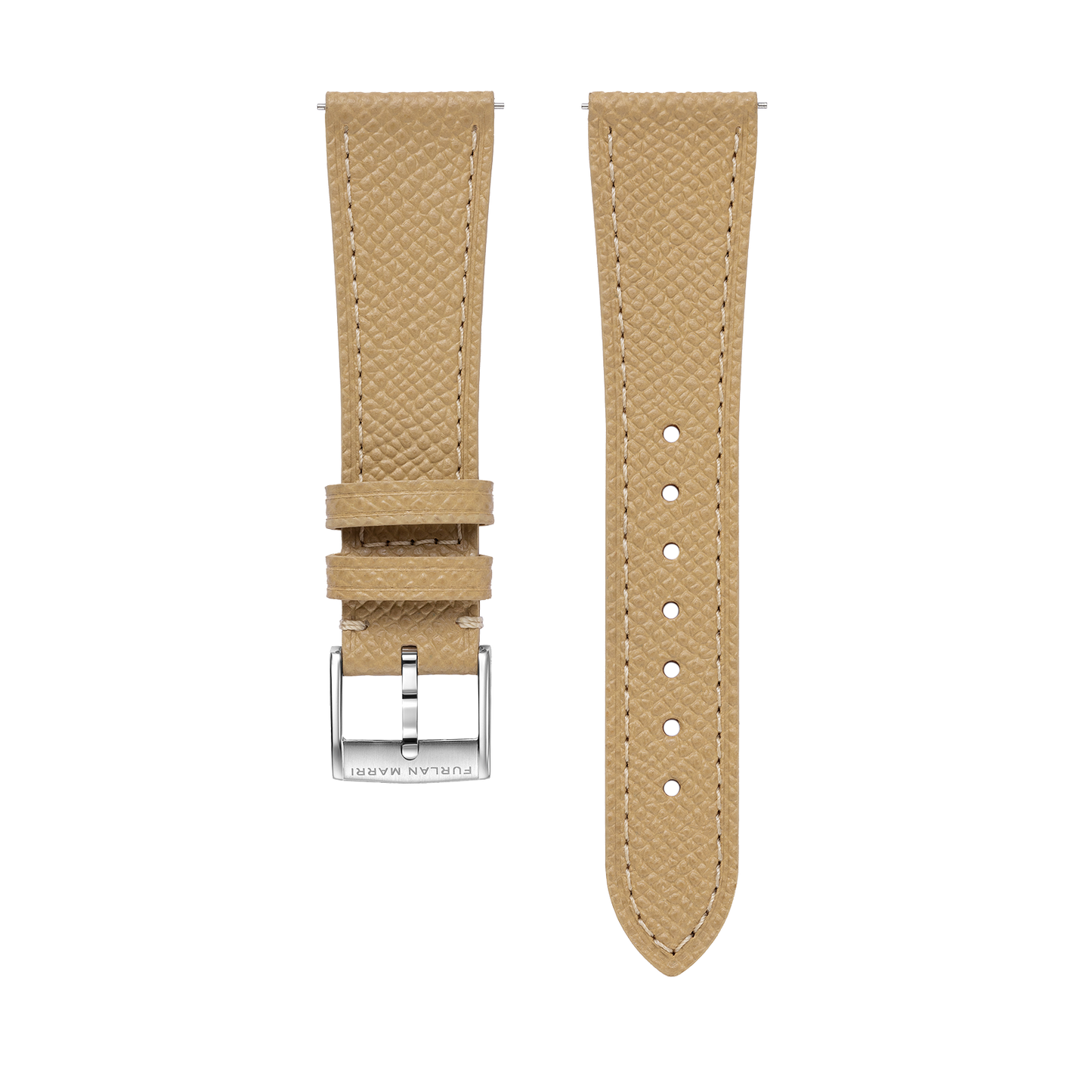 ベージュ グレインレザー ストラップ