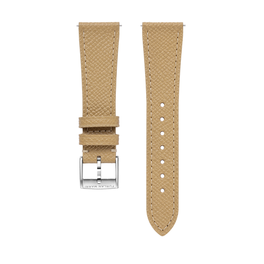 ベージュ グレインレザー ストラップ