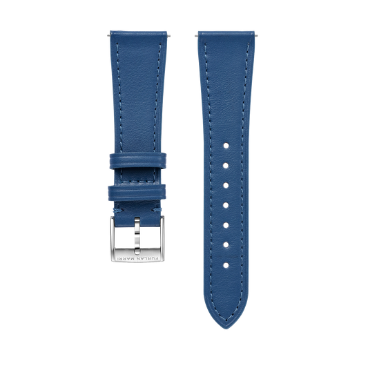ブルー ソフトレザー ストラップ
