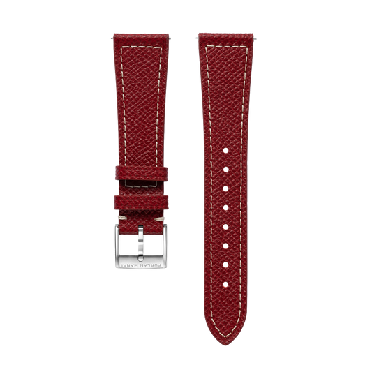 レッド ステッチ グレインレザー ストラップ